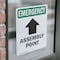 Signmission Assembly Point (Up Arrow) With Symbol, 7 in W x Rectangle, Vinyl Decal OS-2PACK-EM-D-710-V-10432 - alternate 6